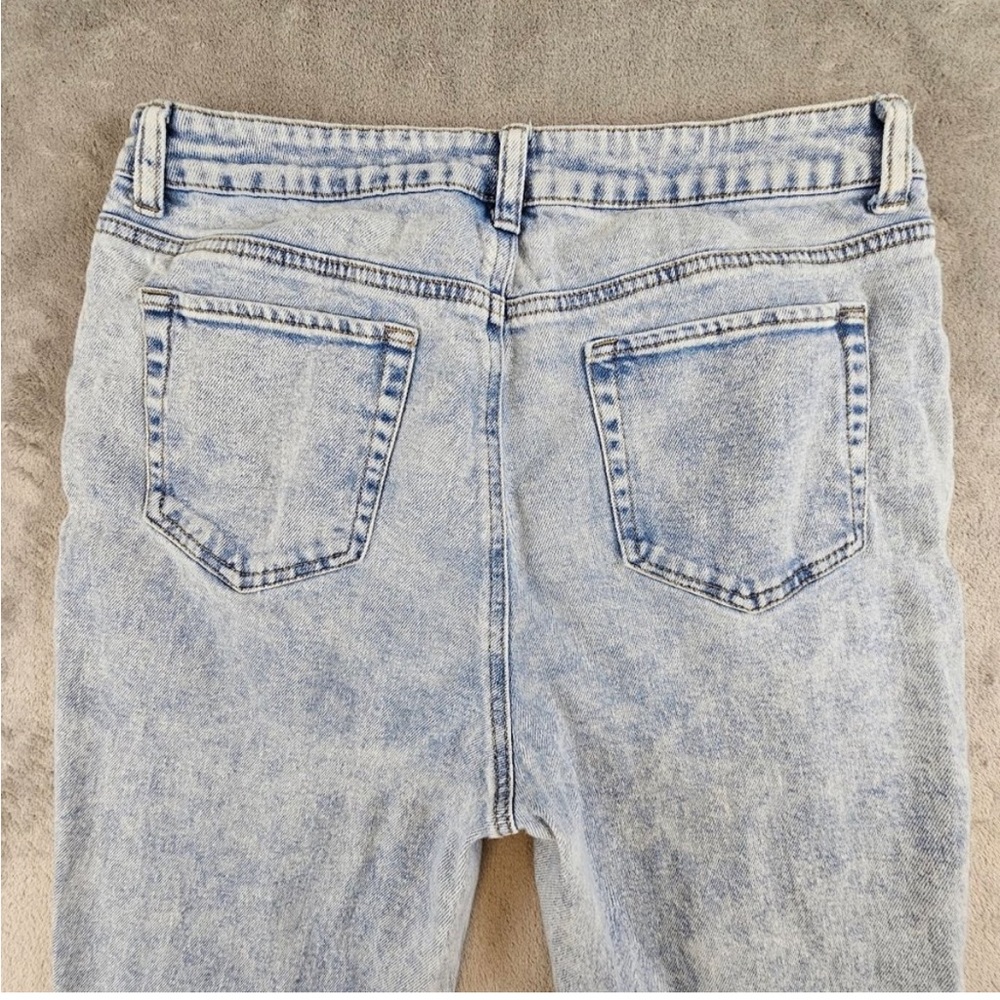 Tinsletown Jeans Womens Juniors 13 Hi-Rise Destructed Mom Light Wash Tapered - Picture 3 of 3